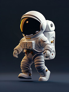 科技图标3d插画图片_3D小图标宇航员插画