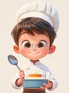 可爱的小男孩厨师图片