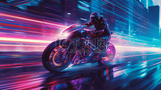 led摩托车插画图片_骑摩托车的车手插画12