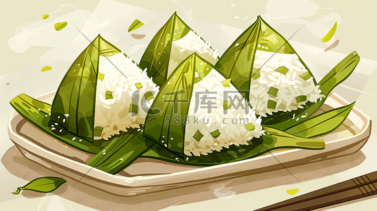 端午节美食粽子插画9