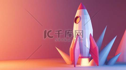 中国梦航天梦插画图片_简约火箭升空的航天插画