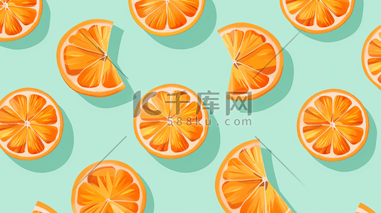 橙子图案背景插画6