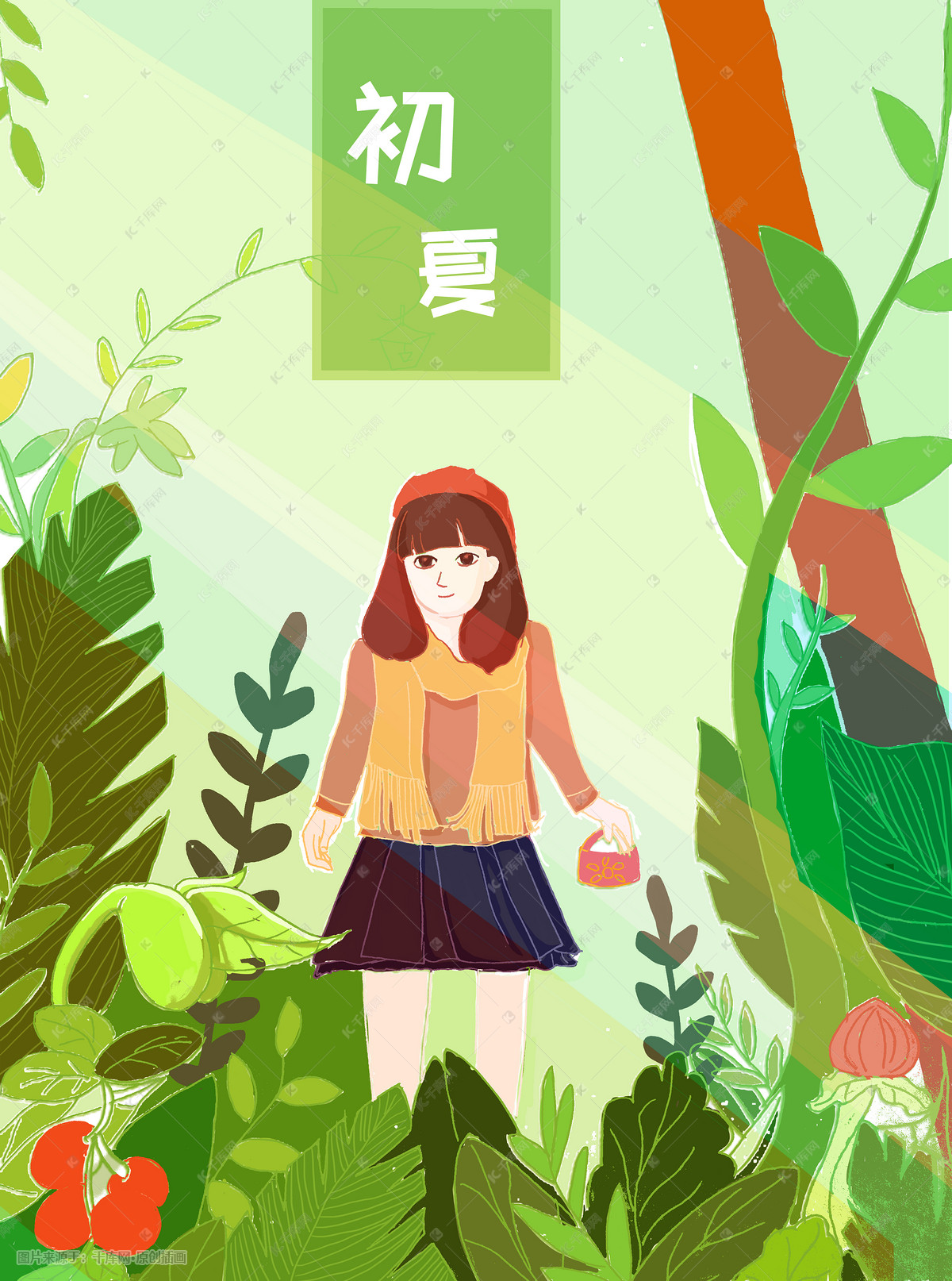 温暖春天森系背景图插画图片 千库网 插画id 112 温暖春天森系背景图插画图片 千库网 插画id 112