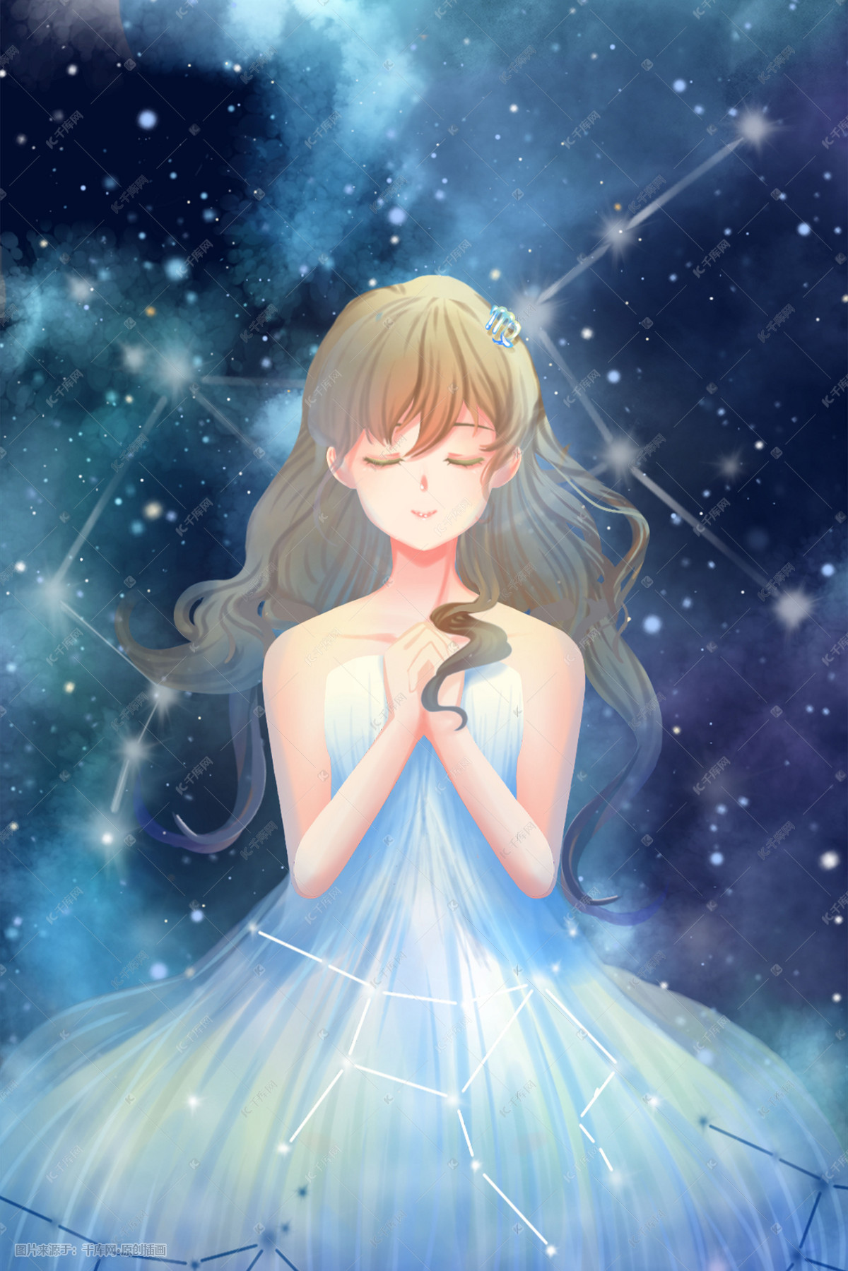 12星座少女插画|插画|创作习作|天空安靜 - 原创作品 - 站酷 (ZCOOL)