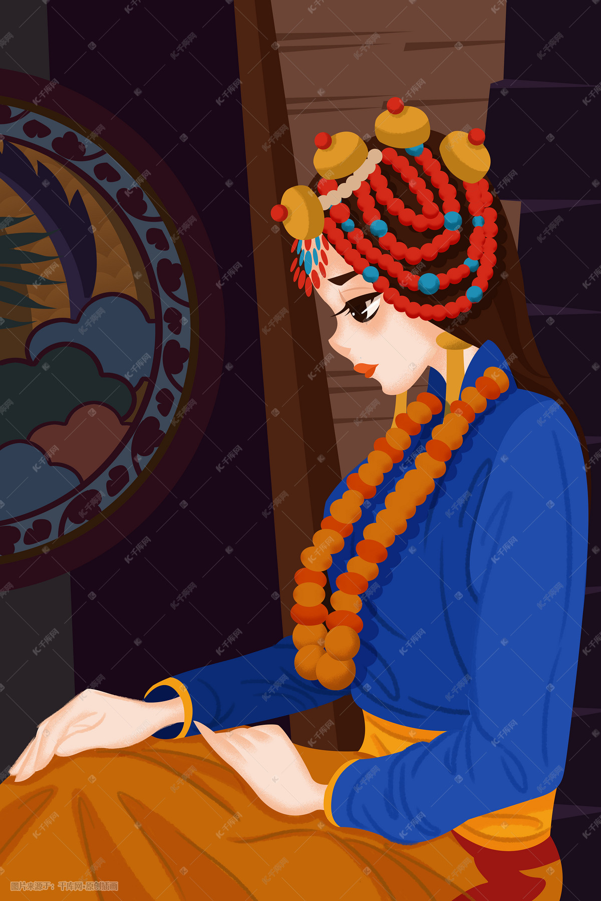 藏族女孩|插画|商业插画|tttttttutu - 原创作品 - 站酷 (ZCOOL)