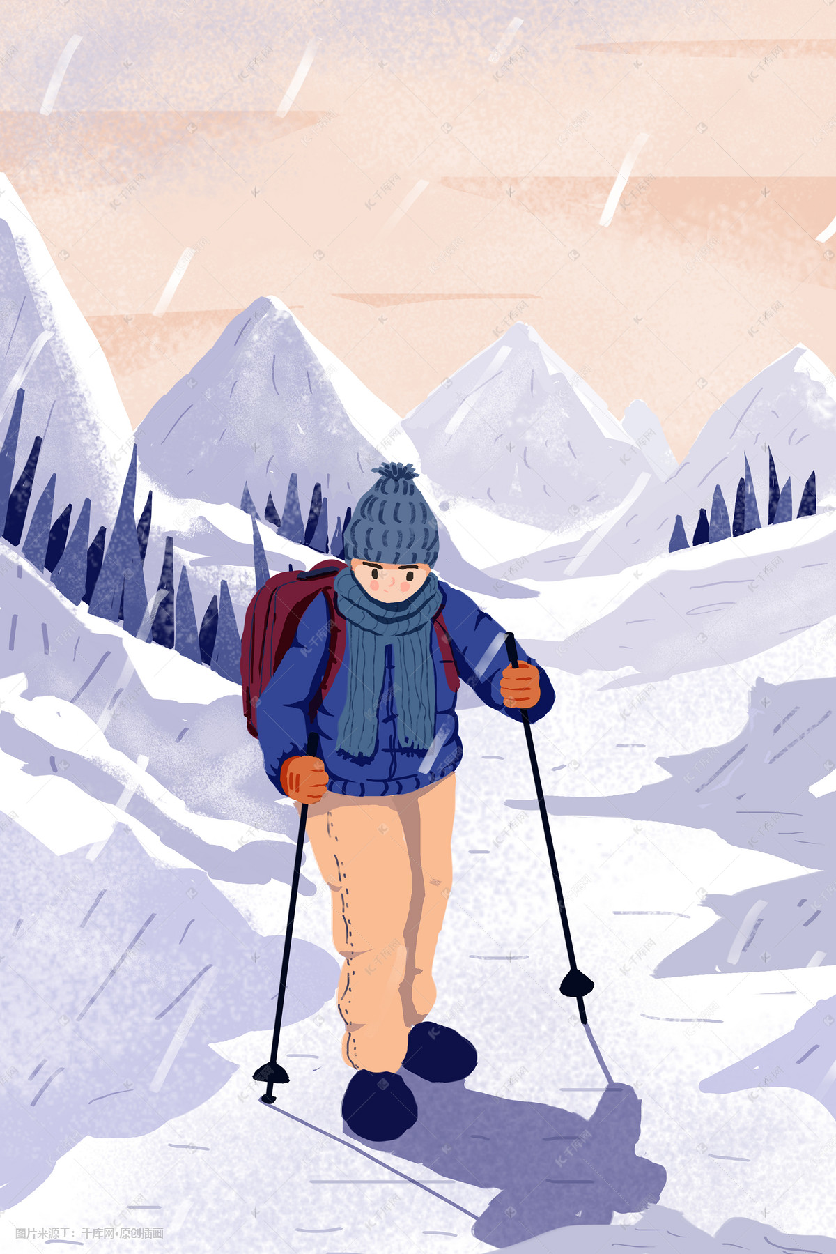 冬季滑雪|插画|儿童插画|TopaTopa - 原创作品 - 站酷 (ZCOOL)