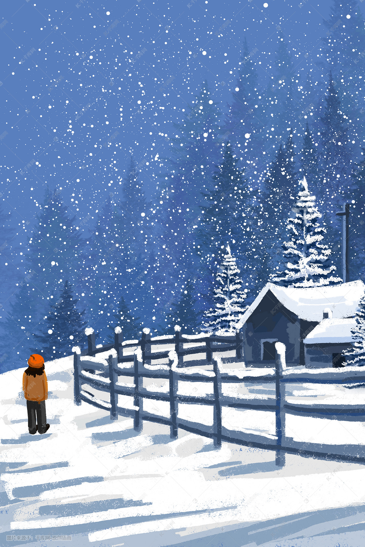 冬天下雪了简笔画画法图片步骤（简笔画美女大全图片） - 有点网 - 好手艺