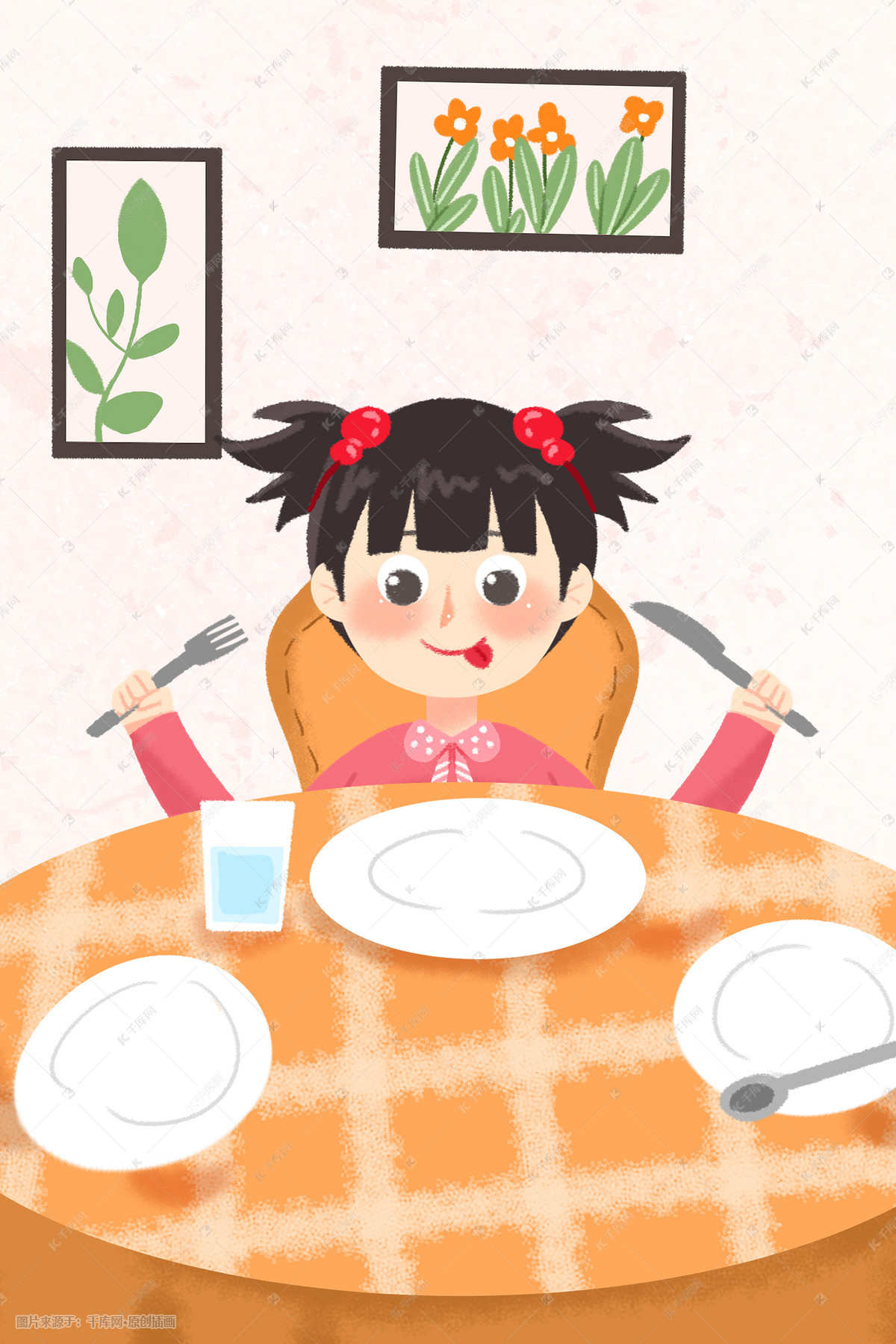 光盘行动节约粮食小孩吃饭杜绝浪费