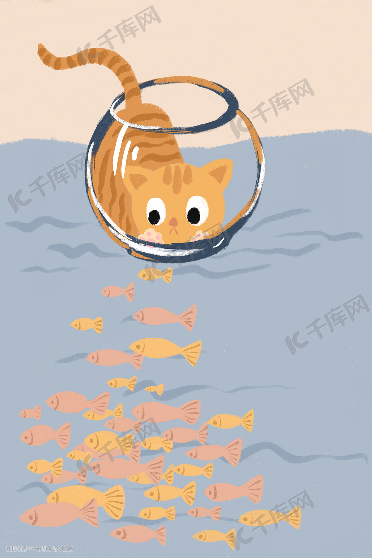 带食盆的鱼缸设计——让你的猫&鱼也能和平共处~ - 普象网