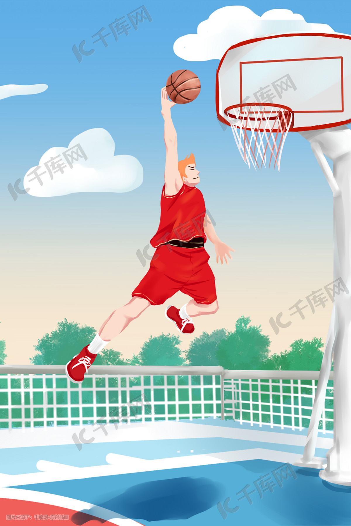 卡通打篮球设计图__卡通设计_广告设计_设计图库_昵图网nipic.com