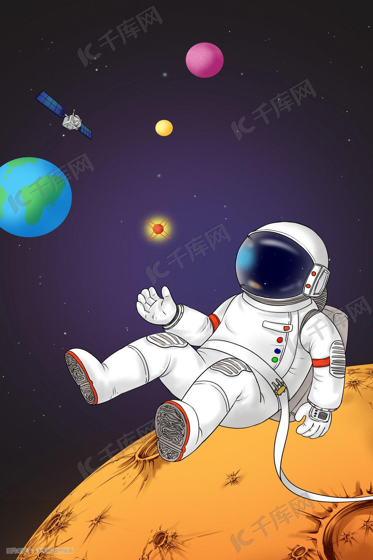 太空|插画|插画习作|zoetang89 - 原创作品 - 站酷 (ZCOOL)