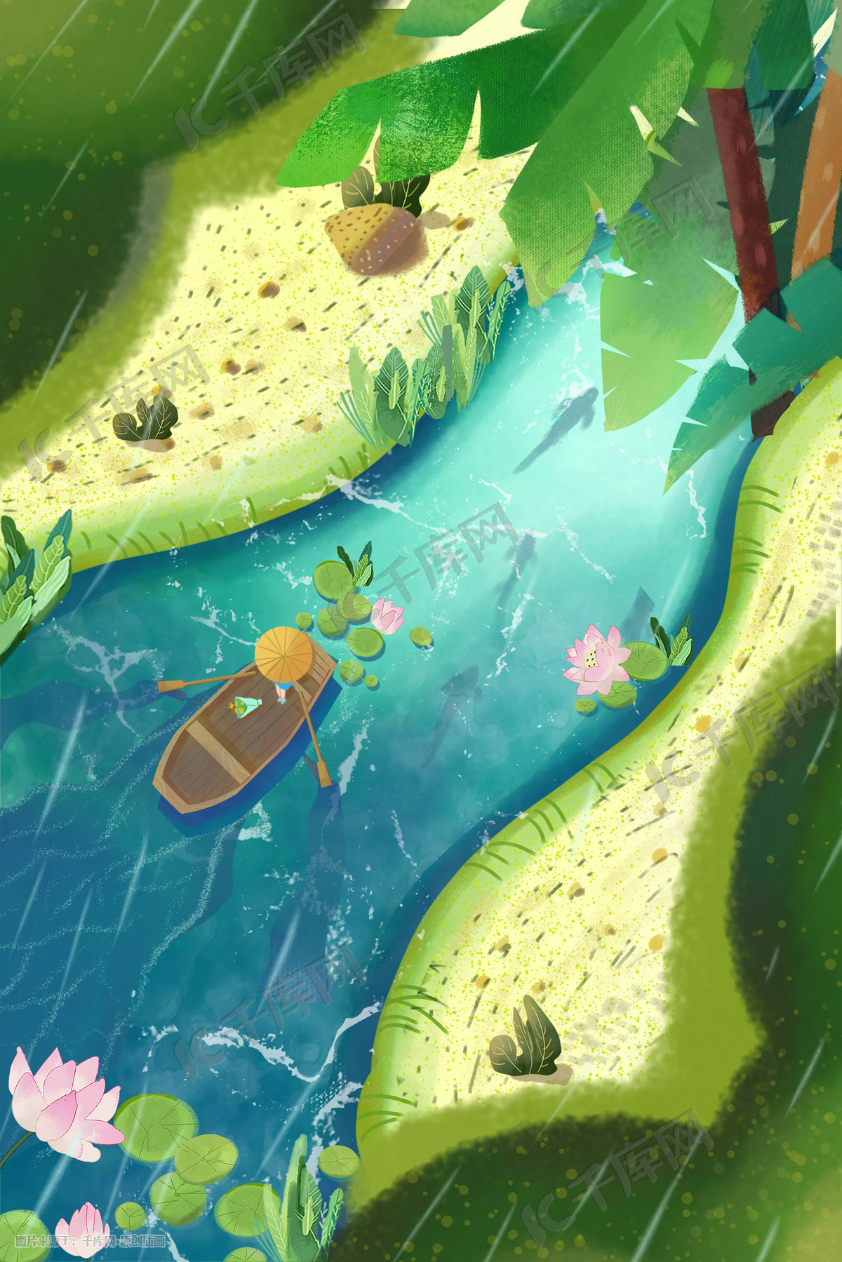 倒空被充满的河流|插画|创作习作|Tiffany__Xie - 原创作品 - 站酷 (ZCOOL)