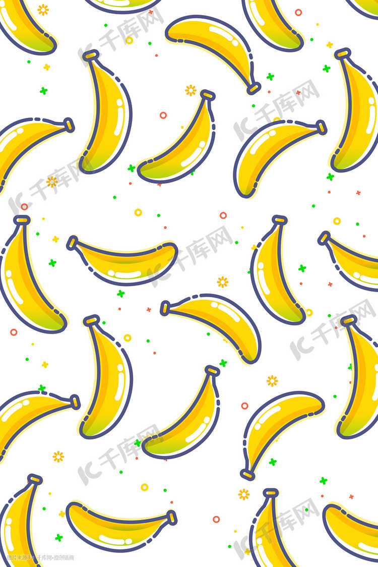 MBE风格香蕉水果背景