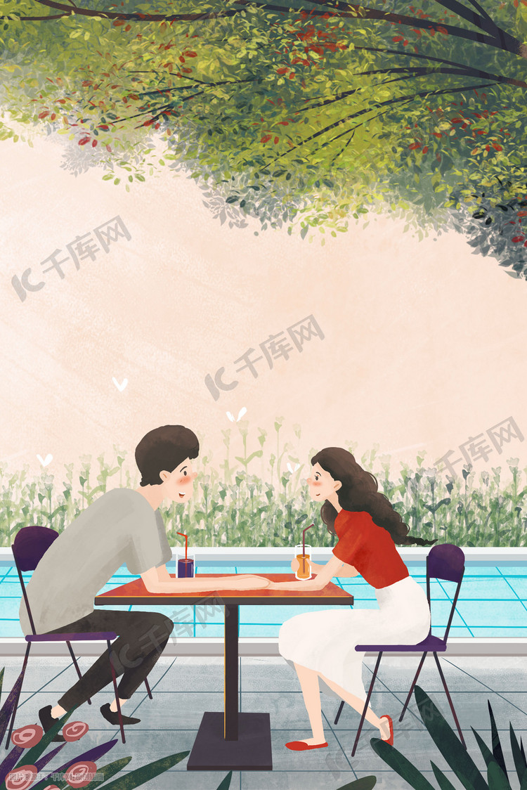 情侣一起吃饭温馨幸福风景520520