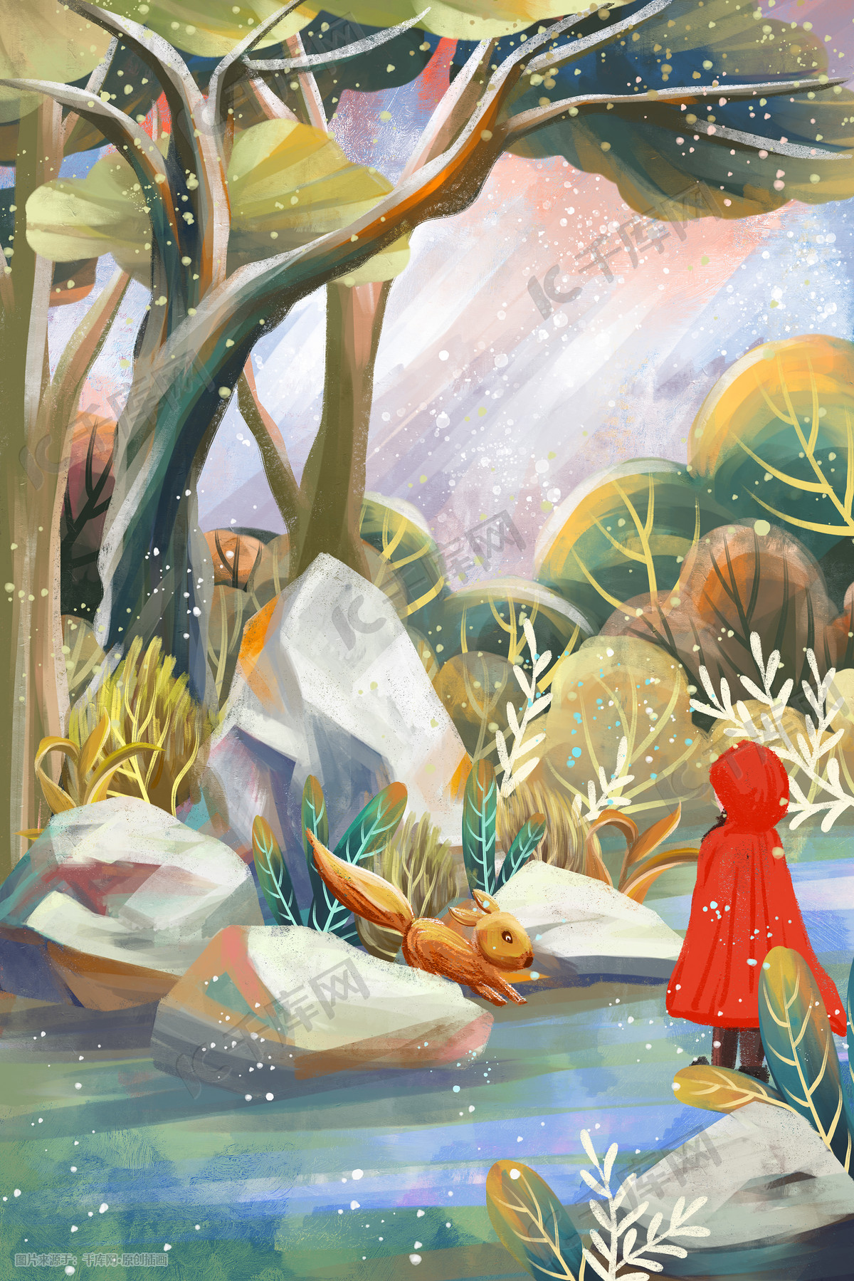 小清新森系风景手绘背景插画图片 千库网 插画id 小清新森系风景手绘背景插画图片 千库网 插画id