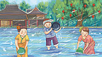 少数民族主题之傣族泼水节场景