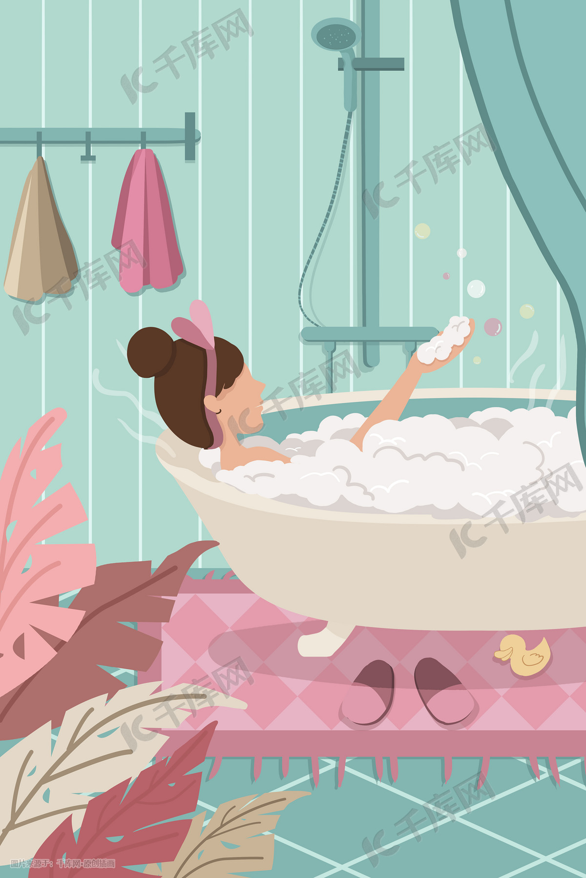Bathing Clipart Transparent PNG Hd, Bath Bathing Characters, Take A ...