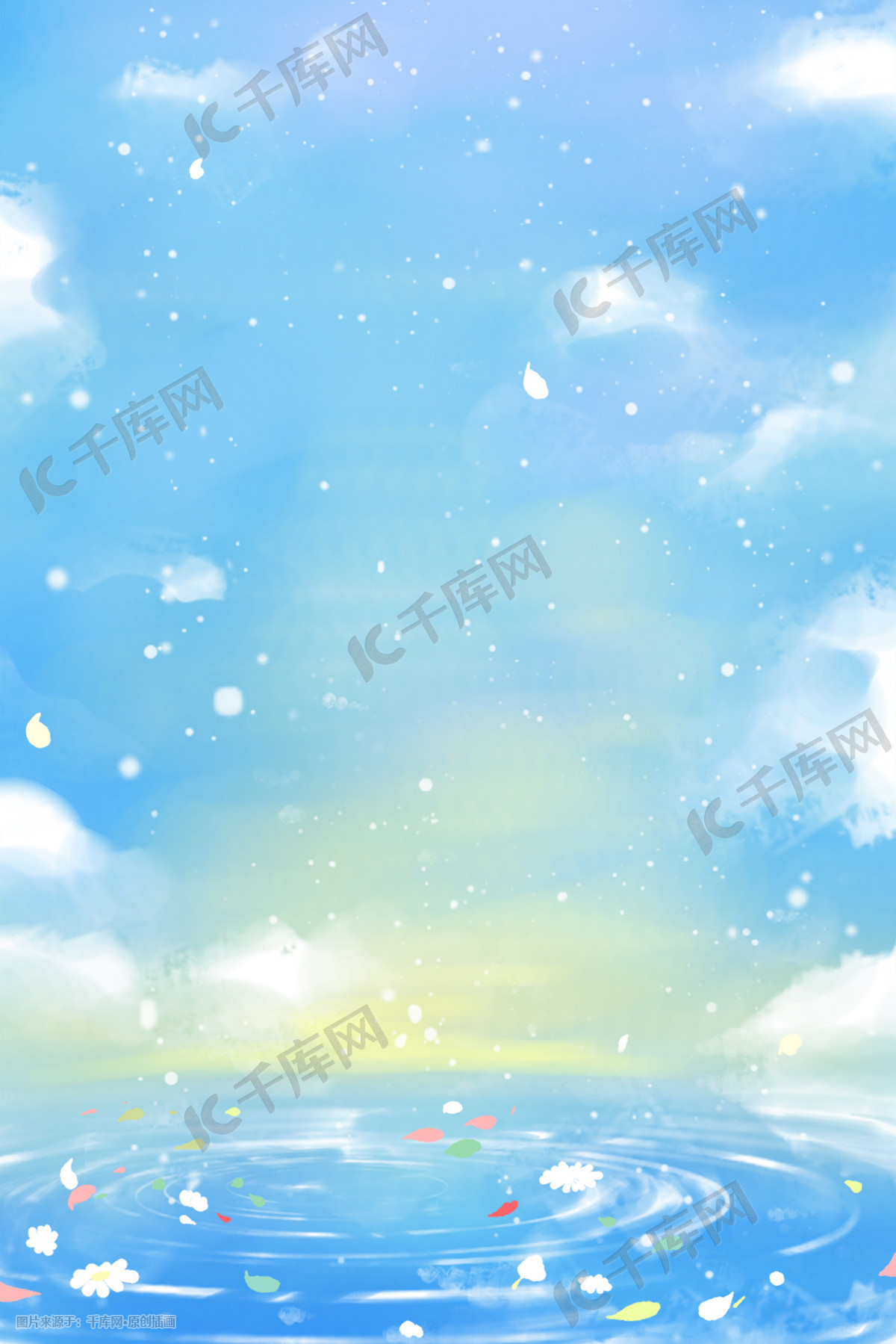 唯美魔幻水中卡通清新蓝色风景背景图插画图片 千库网 插画id 唯美魔幻水中卡通清新蓝色风景背景图插画图片 千库网 插画id