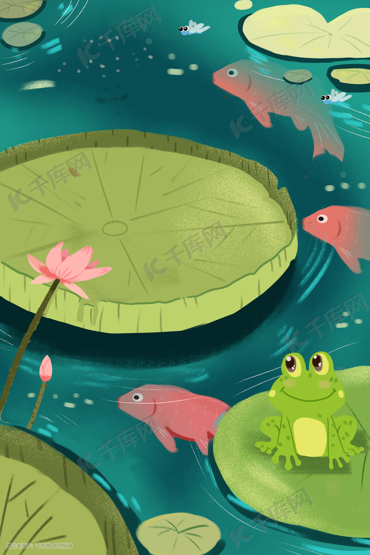 小青蛙手绘插画|插画|创作习作|二阳同学 - 原创作品 - 站酷 (ZCOOL)