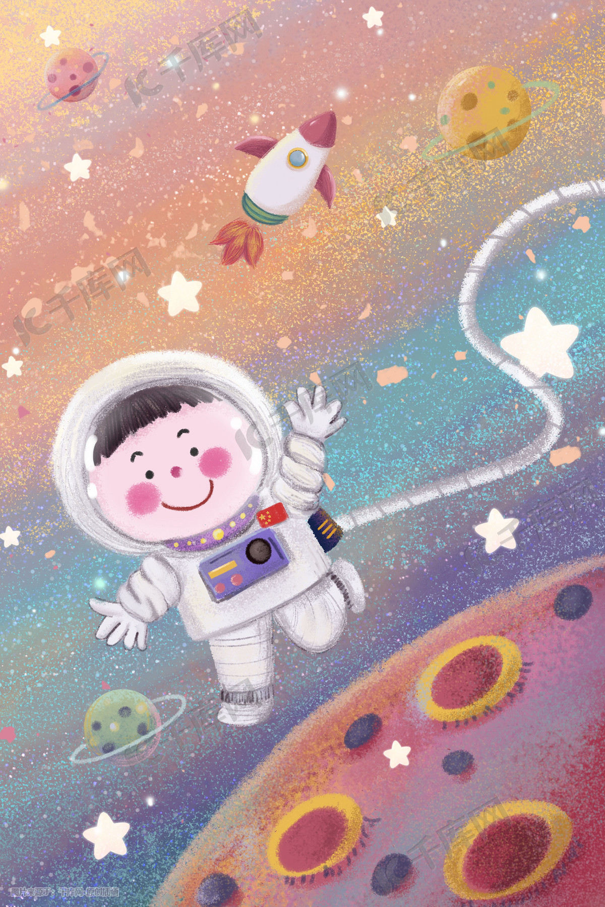 中国航天日主题之宇航员宇宙星球