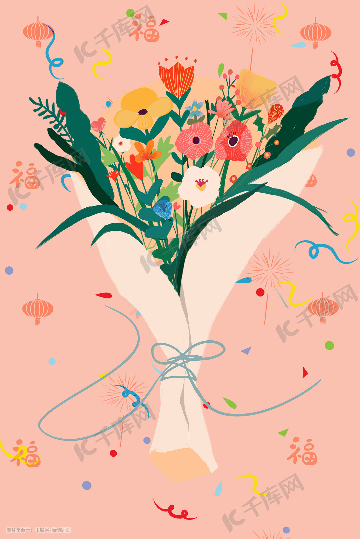 五月你好母亲节花鲜花背景插画图片 千库网 插画id 794 五月你好母亲节花鲜花背景插画图片 千库网 插画id 794