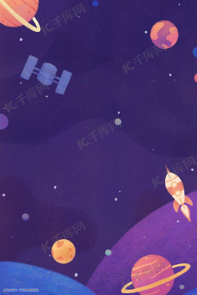 08千库网商用版权素材(图片编号:78221)小清新蓝色宇宙星球火箭航空