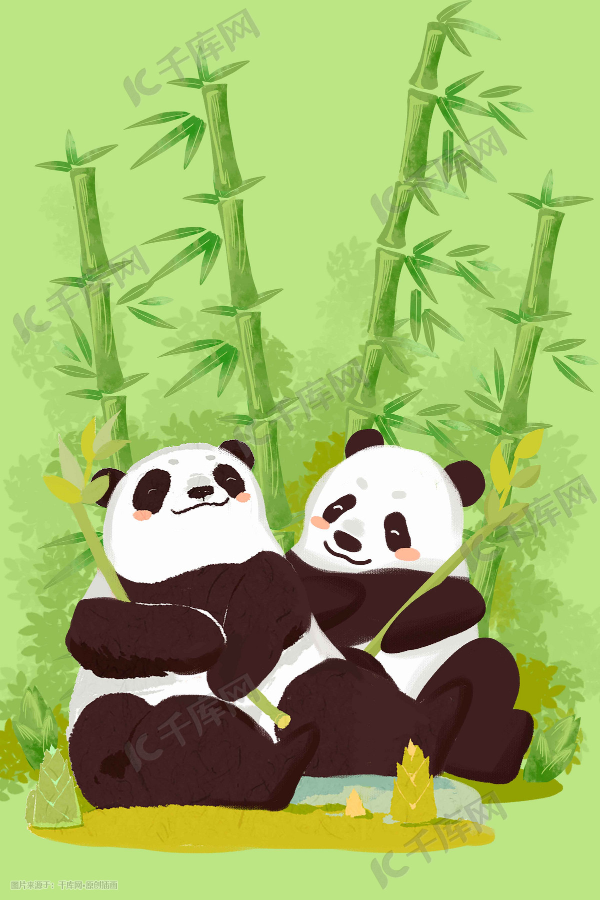 彩铅画熊猫|插画|艺术插画|ArleneCui - 原创作品 - 站酷 (ZCOOL)