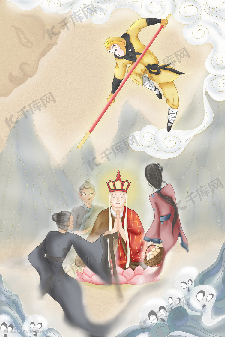 西游记西游四大名著孙悟空唐僧三打白骨精佛