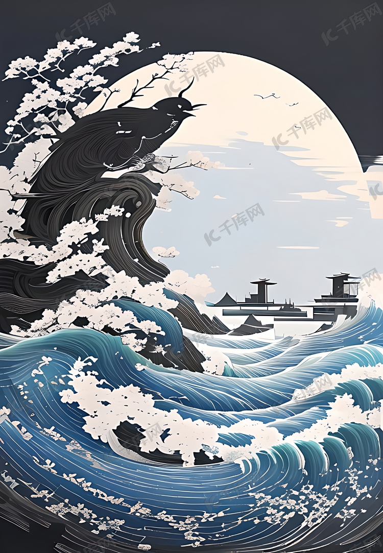 日本浮世绘古风插画