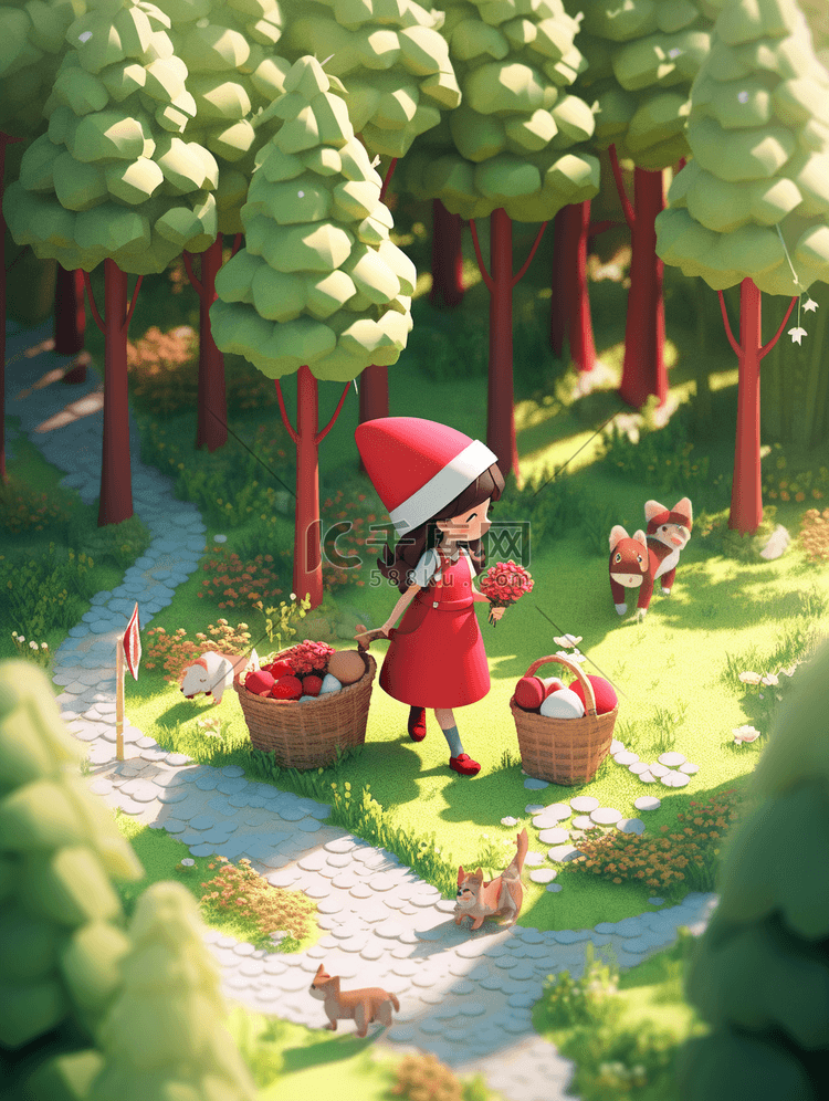小红帽童话故事3D