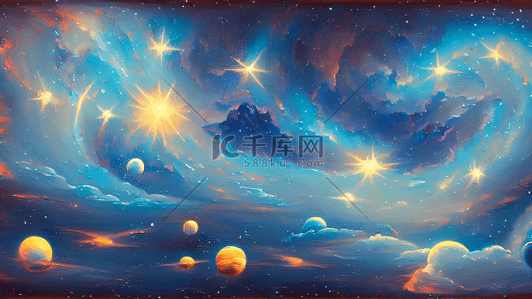 银河星球梦幻纯星空