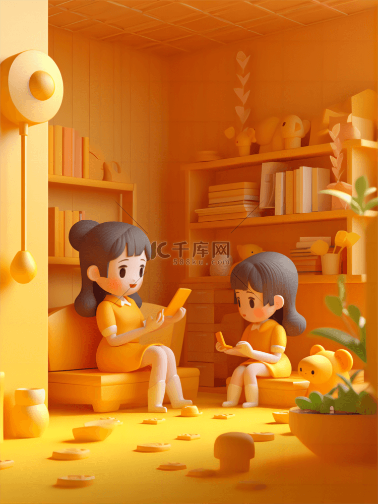 儿童节创意3D插画