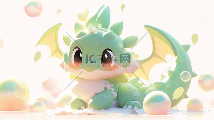 可爱的小龙玩偶玩具插画图片 千库网