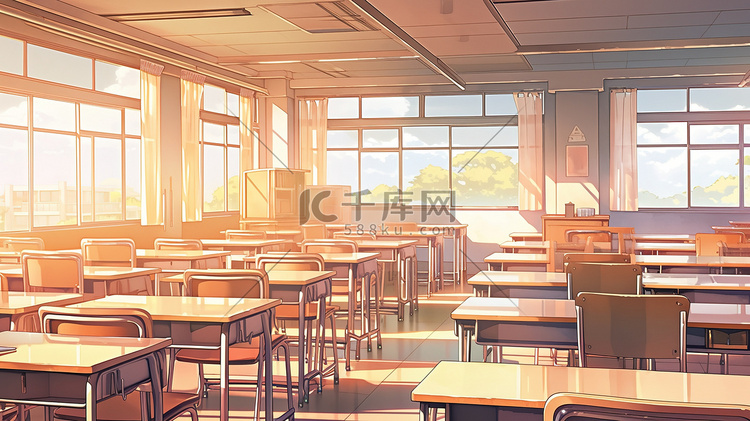 安静无人的课室教室8