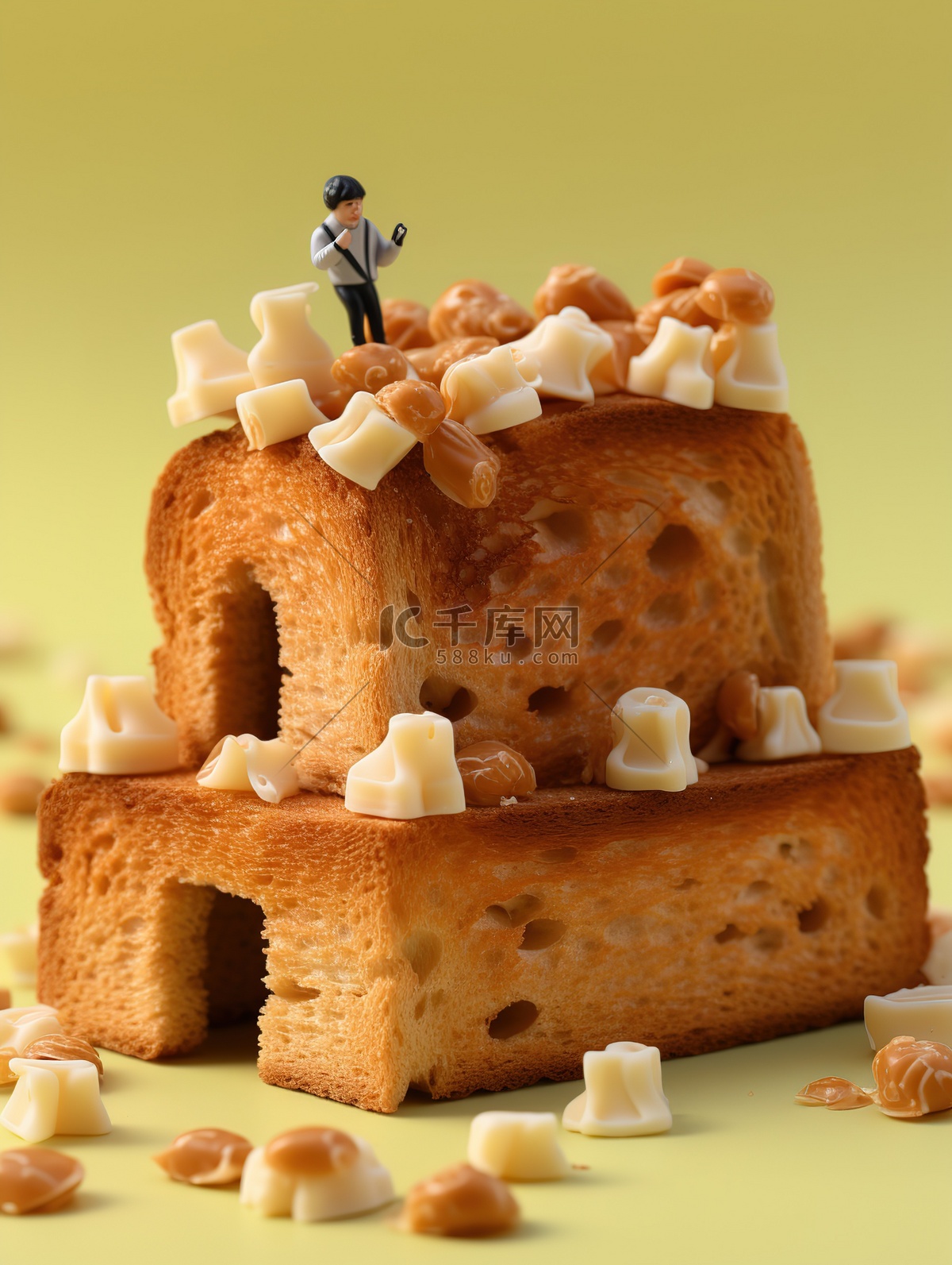 小人国，大世界(3)：田中达也创意微距摄影【面包饼干等西式美食】 - 知乎