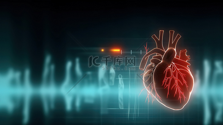 心电图人类心脏背景7