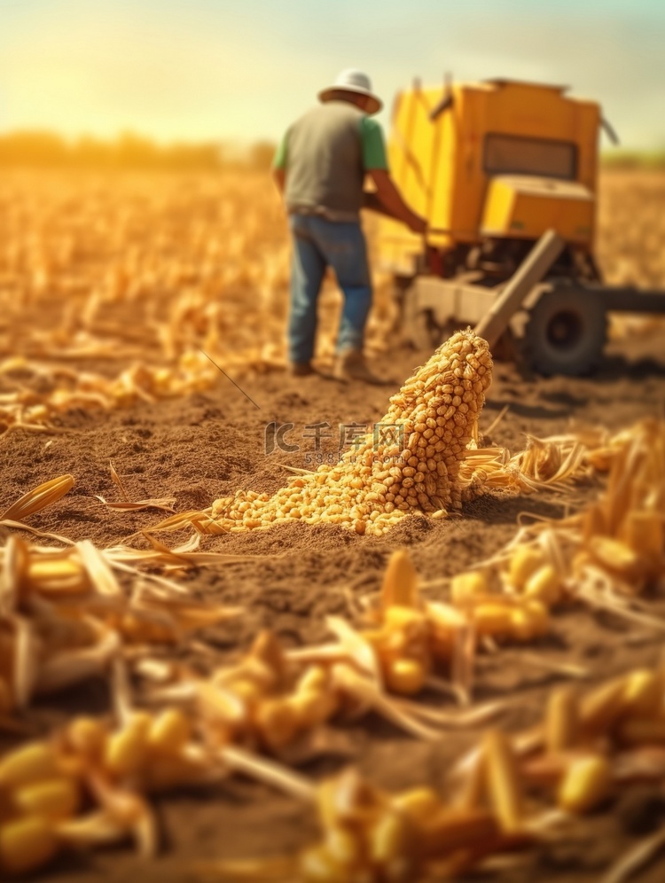 微距小人在巨大的玉米上工作17