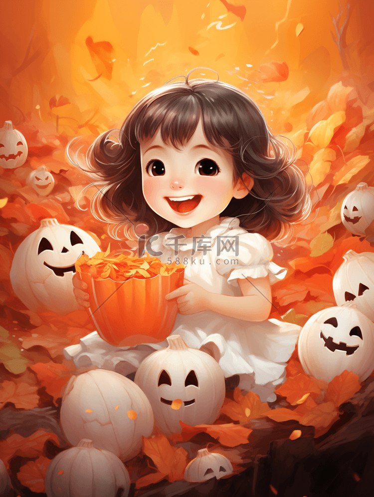 万圣节卡通鬼魂7插画图片-千库网