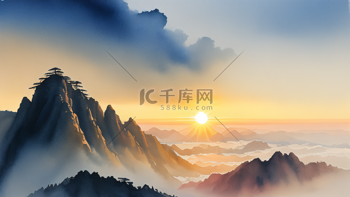 气势磅礴的中国著名景点黄山日出风景19