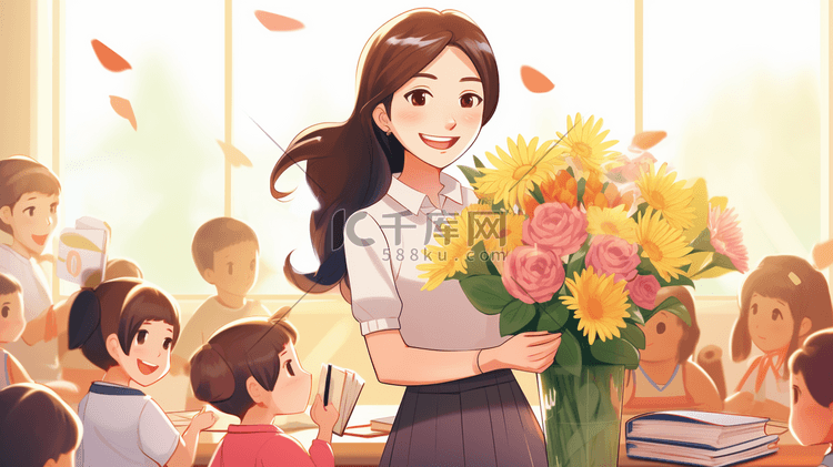 教师节快乐教师9插画图片 千库网