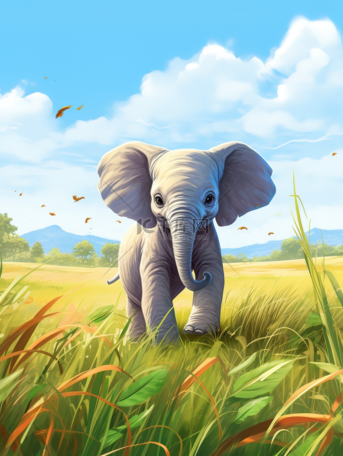动物卡通形象——长颈鹿，小象|插画|商业插画|Landas - 原创作品 - 站酷 (ZCOOL)