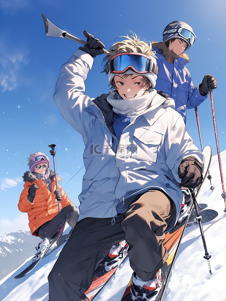 冬季滑雪场滑雪运动19