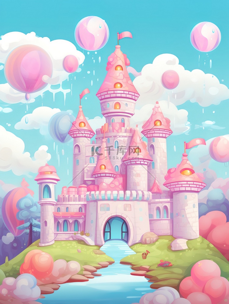 可爱粉色少女城堡11
