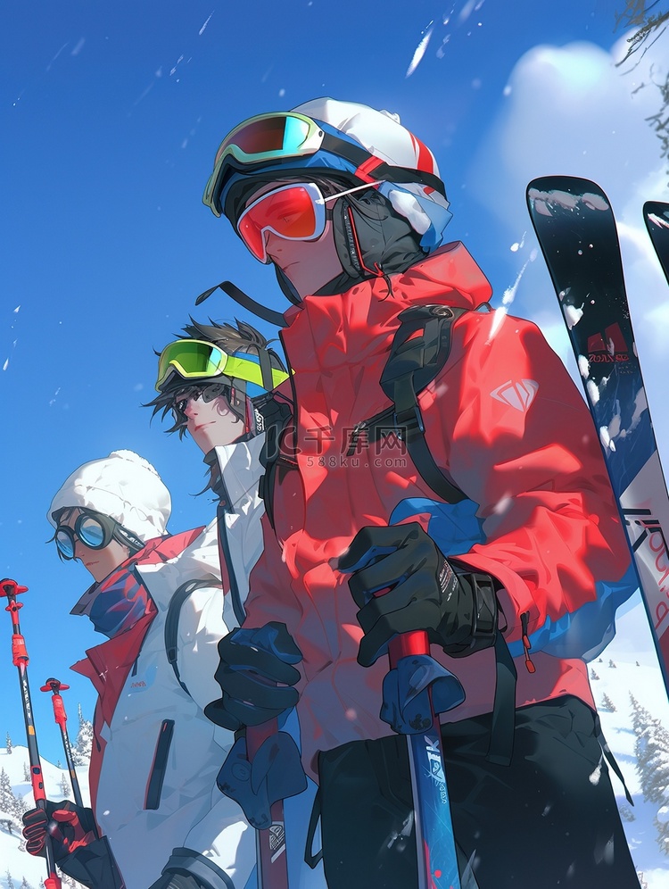 冬季滑雪场滑雪运动18