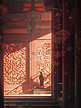 中国古建筑红墙阳光下光影7
