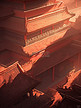 中国古建筑红墙阳光下光影5