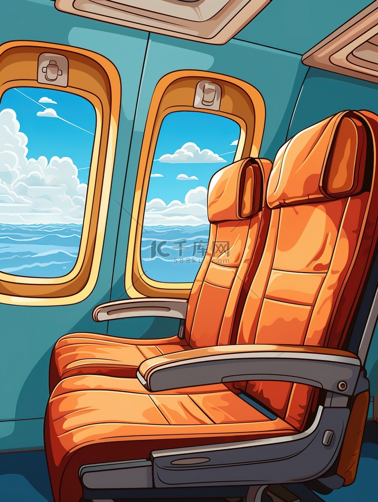 飞机内部座椅插画14
