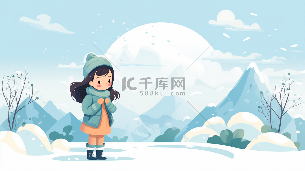 卡通单个人物7插画图片-千库网