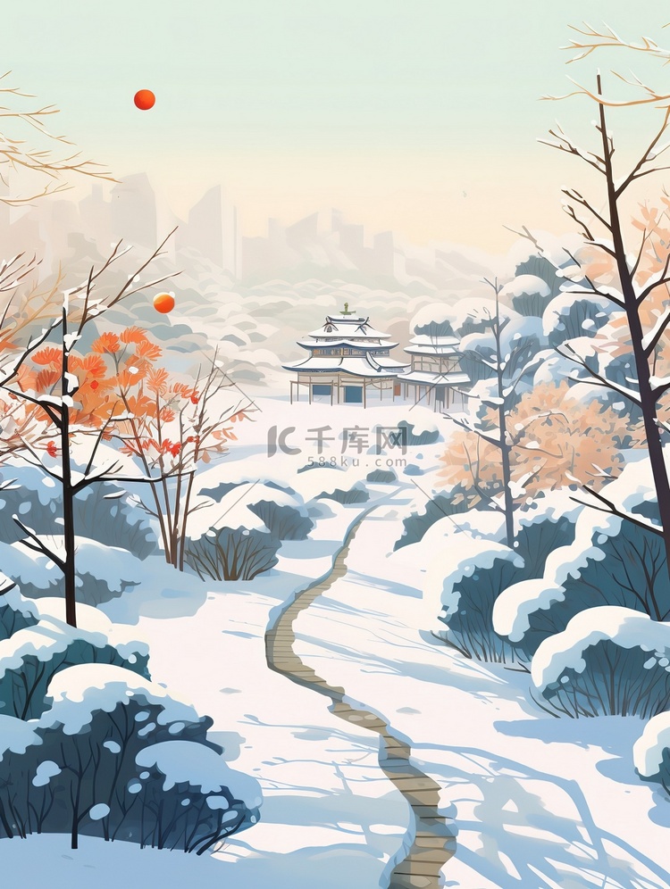 冬季美丽的风景雪景4