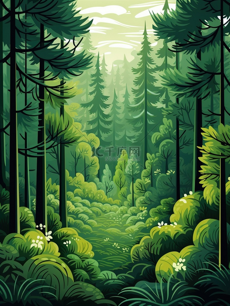 绿意盎然的森林儿童绘本3